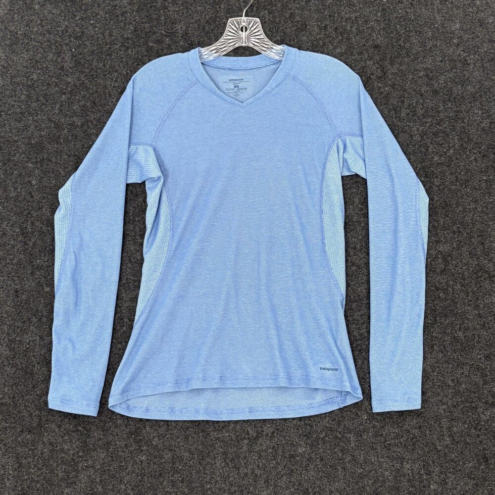 Patagonia Capilene Shirt Women's Medium Blue Performance Baselayer Lightweight